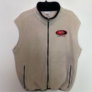 Vintage Hard Rock Cafe Lake Tahoe Fleece Sweater Vest Sz Large Unisex Outdoors